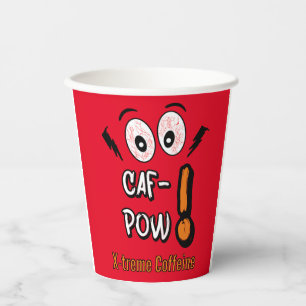 Gobelets En Papier caf pow drôle de mug