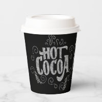 Café à deux tons en carton à main de cacao chaud