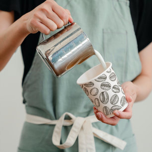 Gobelets En Papier Café Beans Black & White Café Shop Business