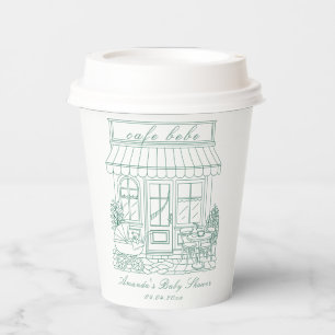 Gobelets En Papier Cafe Bebe Bonjour Baby Shower