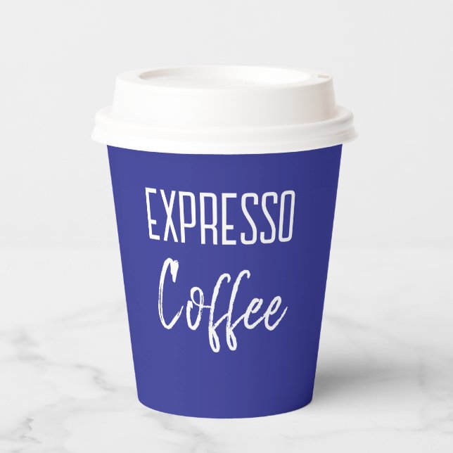 Gobelets En Papier café expresso modifiable (Recto)
