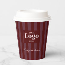 Café Logo Luxe Rayures Bourgogne Café