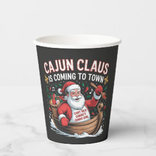 Gobelets En Papier Cajun Clause arrive en ville pour Noël Krampus 