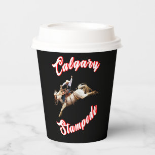 Gobelets En Papier Calgary Heure Canada Juillet Riders Calgary Stampe
