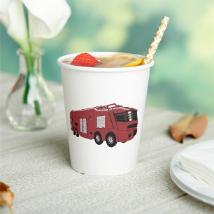 Gobelets En Papier Camion-feu futuriste