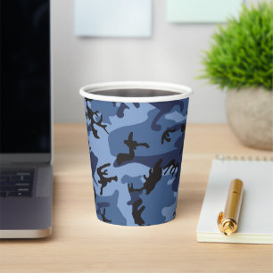 Gobelets En Papier Camouflage bleu marine, Militaire, Armée