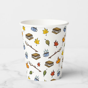 Gobelets En Papier Camping D’Été Les mores Camping Bon Camper Bonfire