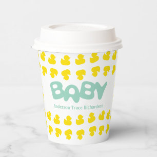 Gobelets En Papier Canards en caoutchouc avec tasses de papier de nom