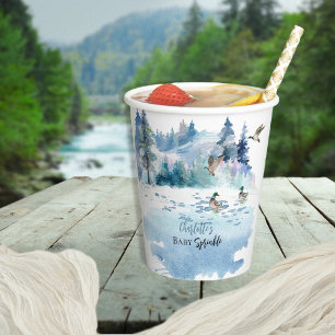 Gobelets En Papier Canards Forêt Bois Nature Garçon Bébé Sprinké