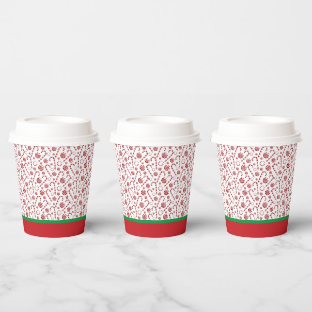 Gobelets En Papier Canne de Noël (Multi)