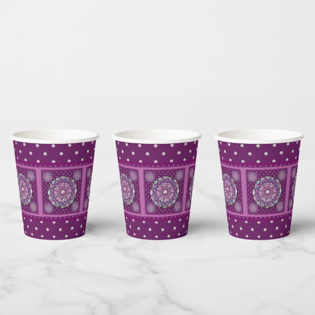Gobelets En Papier Cardinal Red Rosace (Multi)