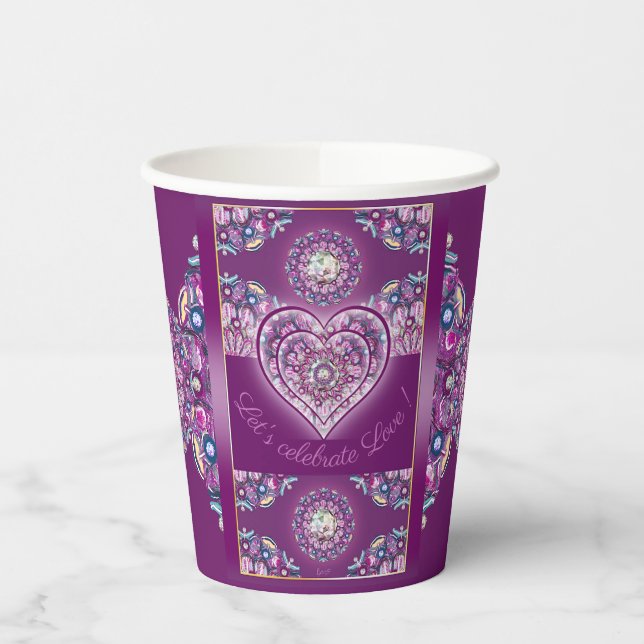 Gobelets En Papier Cardinal Red Rosace (Gauche)