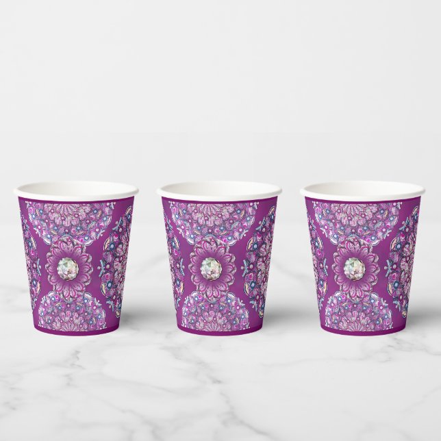 Gobelets En Papier Cardinal Red Rosace (Multi)