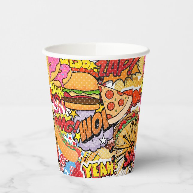 Gobelets En Papier Caricature alimentaire (Gauche)