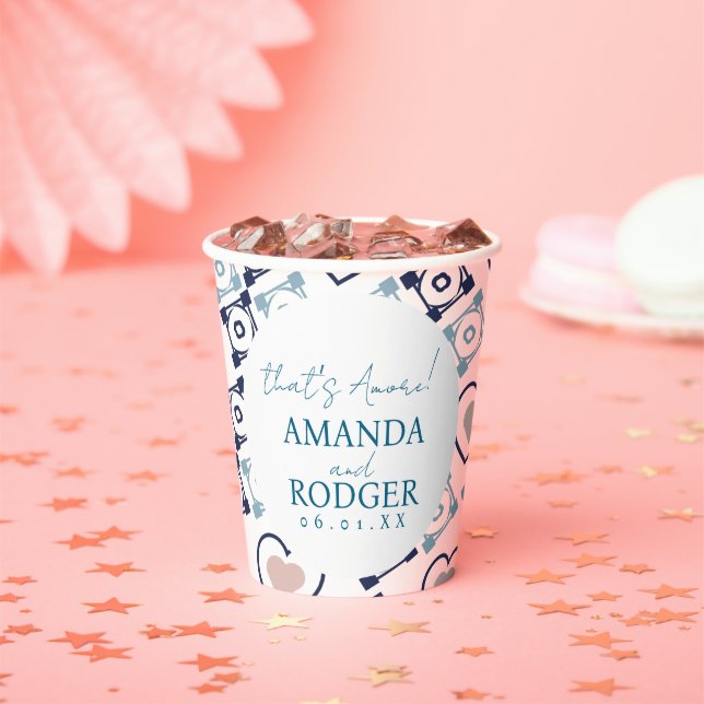 Gobelets En Papier Carreaux italiens et cœurs That's Amore (Insitu)