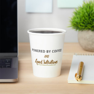 Gobelets En Papier Carte postale de citation de café minimaliste De