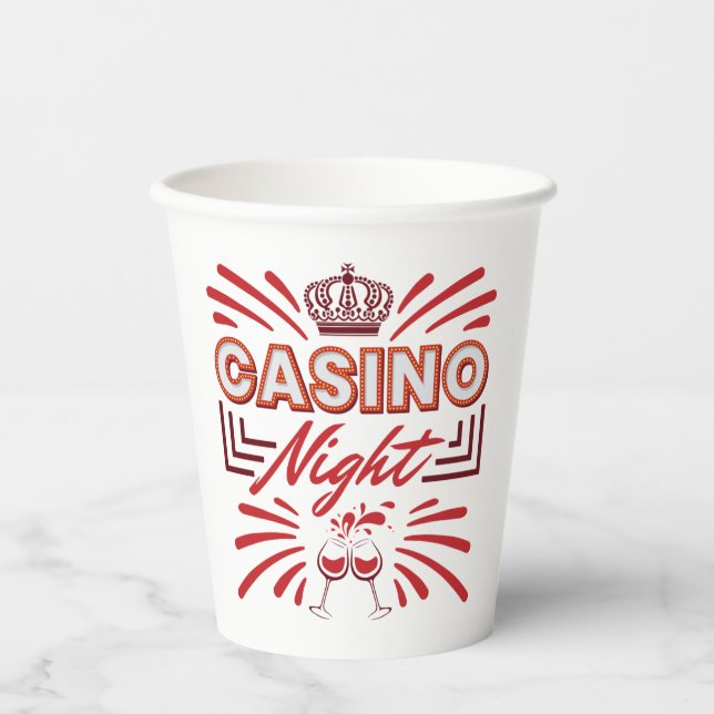 Gobelets En Papier Casino Night Party Gambling Lover (Recto)