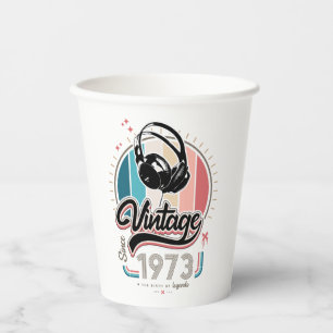 Gobelets En Papier Casques vintages depuis 1973