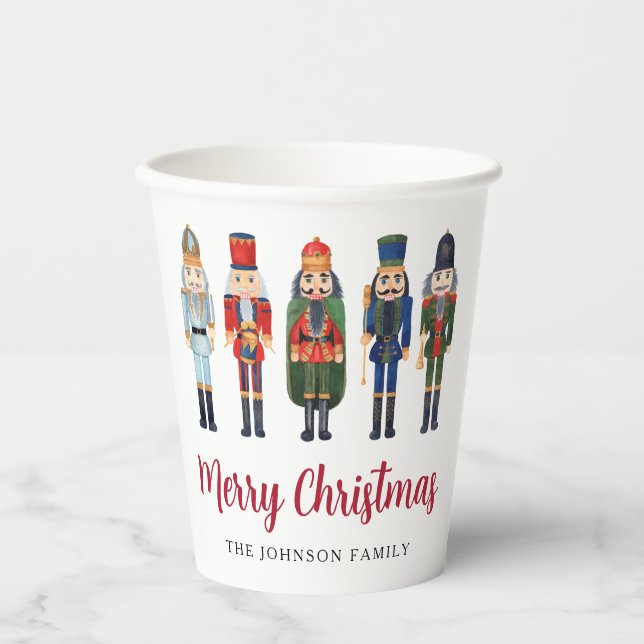 Gobelets En Papier Casse-noisette mignon Joyeux Noël (Recto)