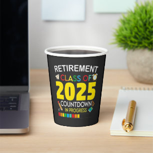 Gobelets En Papier Catégorie de retraite du compte à rebours 2025 en 
