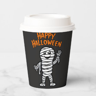 Gobelets En Papier Célébration d’Halloween - Momie enfantine
