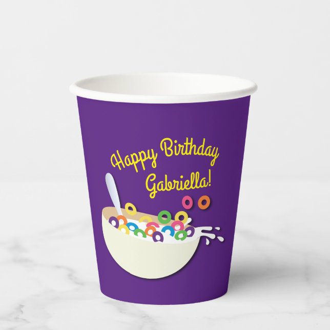 Gobelets En Papier Cereal Bowl Enfants Slepover Anniversaire fête mig (Recto)