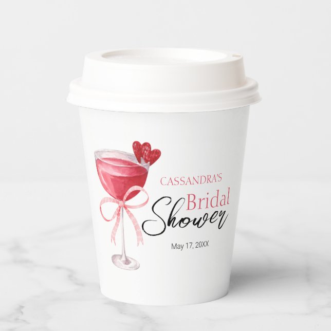 Gobelets En Papier Cérémonie de Remise de Cadeaux de Mariée Moderne a (Recto)