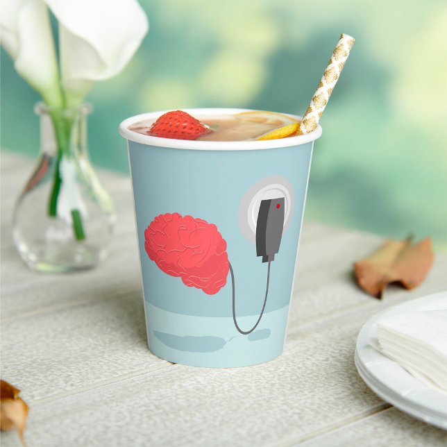 Gobelets En Papier Cerveau électrique (Créateur téléchargé)