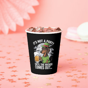 Gobelets En Papier C'est Pas Une Fête Tant Que Dachshund Irish Beer W