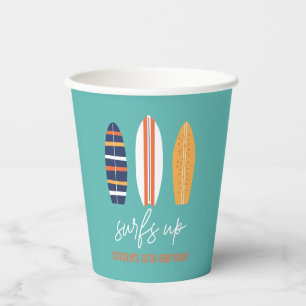 Gobelets En Papier C'est Surf BOY Planche de surf plage Fête d'annive
