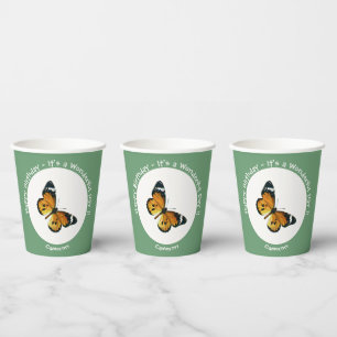Gobelets En Papier C'est un Tigre ordinaire / Parti des papillons de