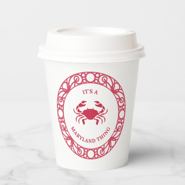 GOBELETS EN PAPIER C'EST UNE CHOSE DE MARYLAND (CRABS) (Recto)