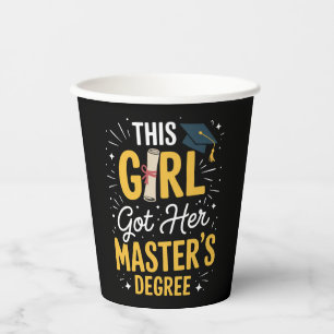 Gobelets En Papier Cette fille a obtenu son diplôme de master en 2026