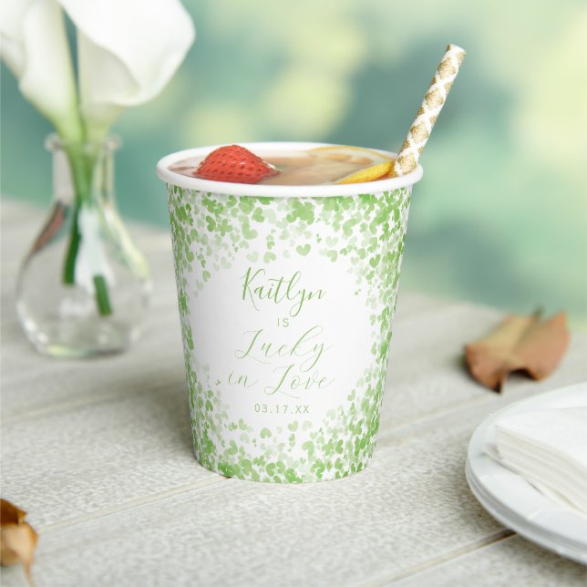 Gobelets En Papier Chanceux en amour Mariage Saint-Patrick (Insitu)