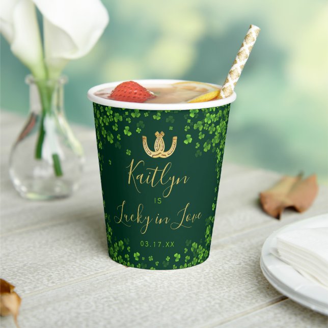 Gobelets En Papier Chanceux en amour Mariage Saint-Patrick (Insitu)