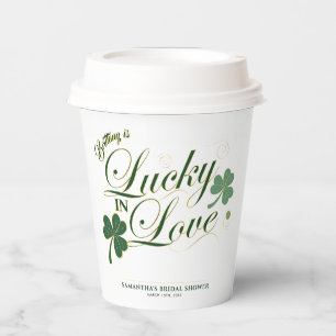 Gobelets En Papier Chanceux en amour Saint-Patrick Mariage Moderne