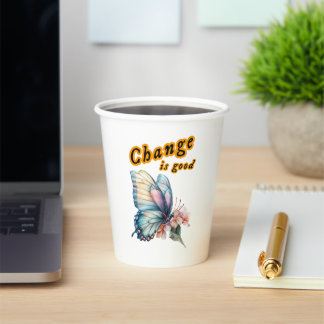 Gobelets En Papier “Change is good”, chasing dreams, inspirational de