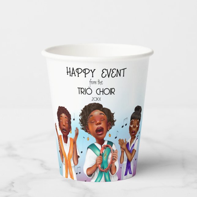 Gobelets En Papier Chanteurs Afro-Américains (Recto)