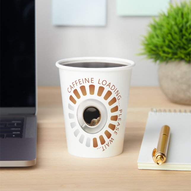 Gobelets En Papier Chargement de caféine (Insitu)