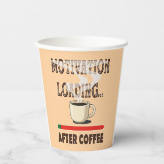 Gobelets En Papier Chargement de motivation... après le café
