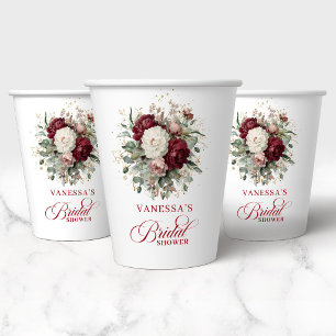 Gobelets en papier charmants pour une fête prénupt