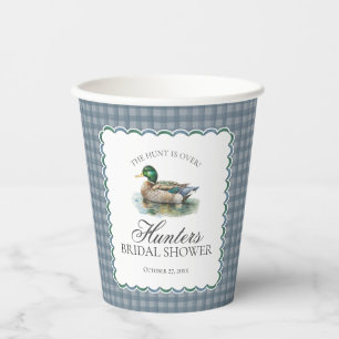 Gobelets En Papier Chasse au Canard Colvert Gingham Baby Shower