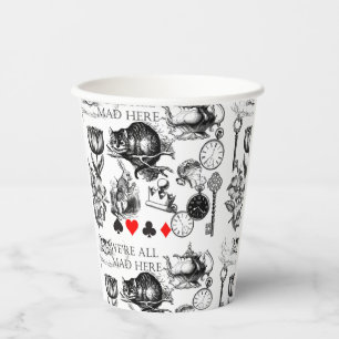 Gobelets En Papier Chat de Cheshire classique alice au pays des merve