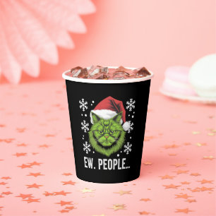 Gobelets En Papier Chat de Noël drôle Ew personnes amateurs de chat m
