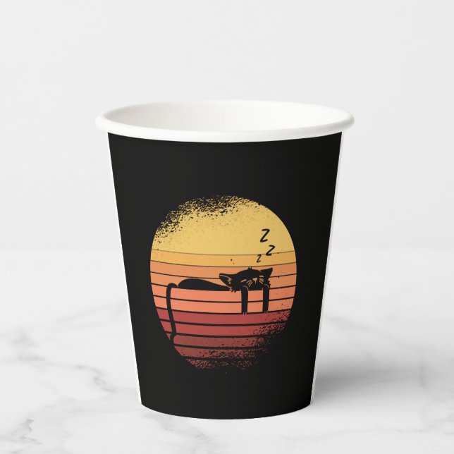Gobelets En Papier Chat noir (Recto)