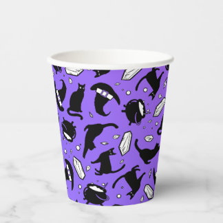 Gobelets En Papier Chats, Cristaux et Cauldrons Coupe en papier