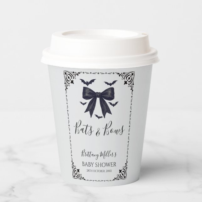 Gobelets En Papier Chauves-souris et vaches Halloween Baby shower got (Recto)