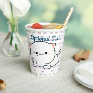 Gobelets En Papier Cheeky Kawaii Style Kitten