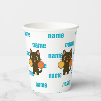 Gobelets En Papier Cheering Black Cat