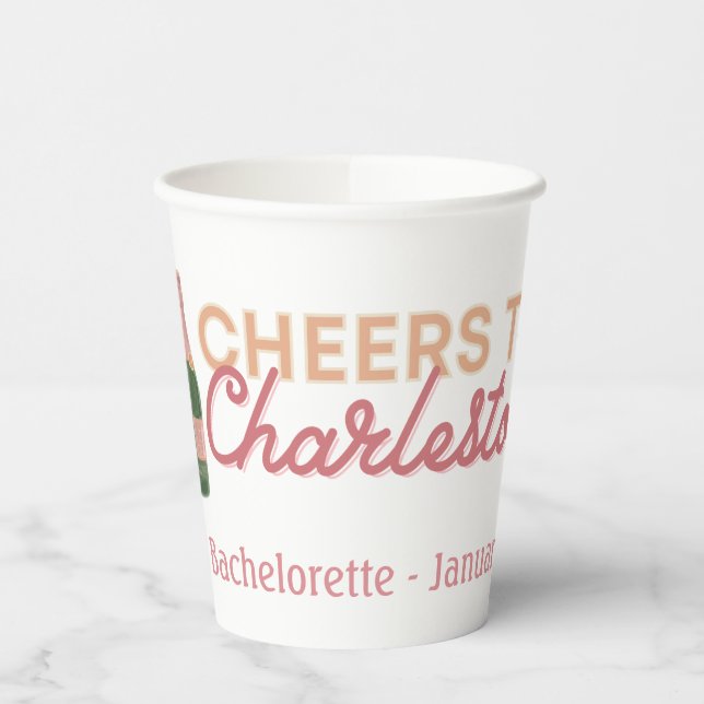 Gobelets en papier "Cheers to Charleston" Bach Par (Gauche)